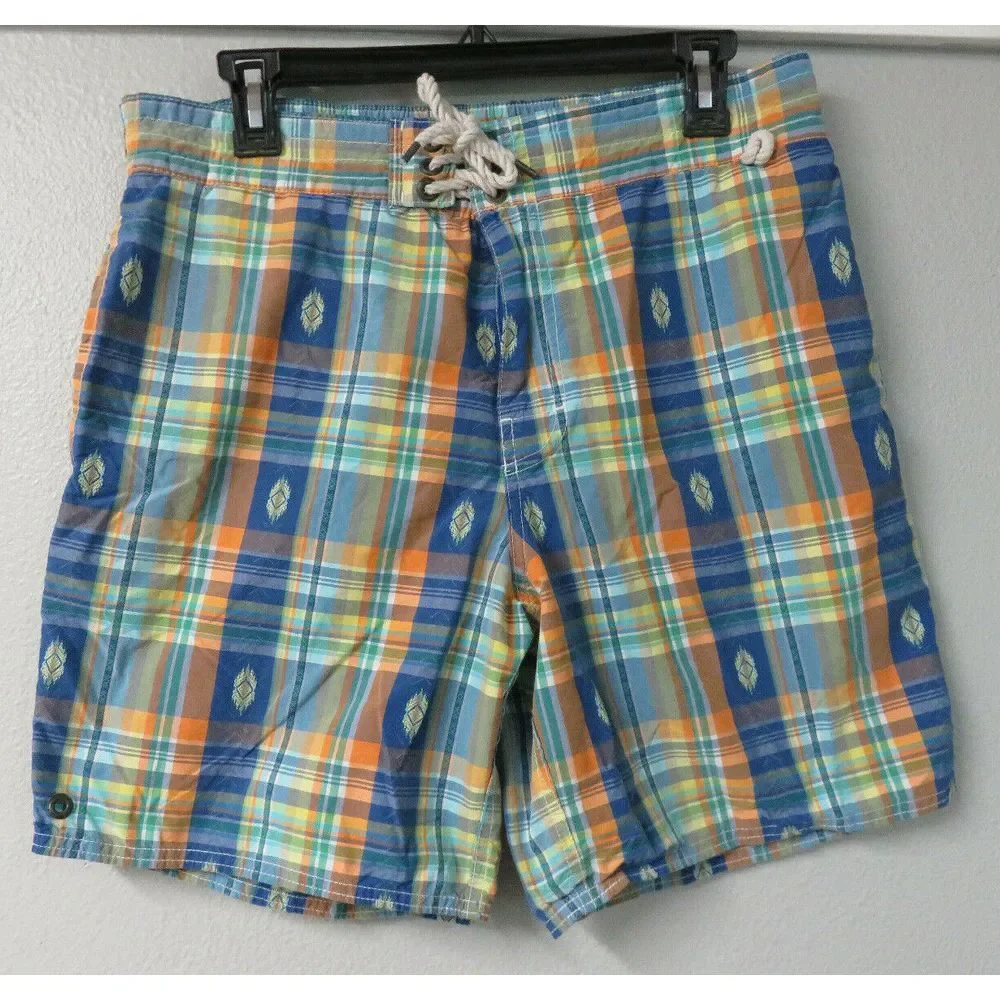 Mens Polo By Ralph Lauren Multicolor Swim Trunks Shorts Size M Geometric